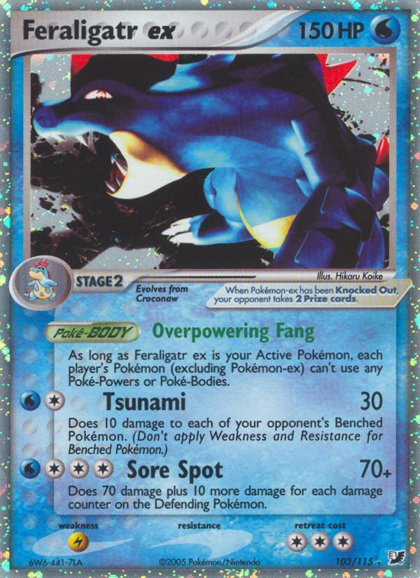 Feraligatr ex - #103/115 - Pokémon EX Series - EX Unseen Forces