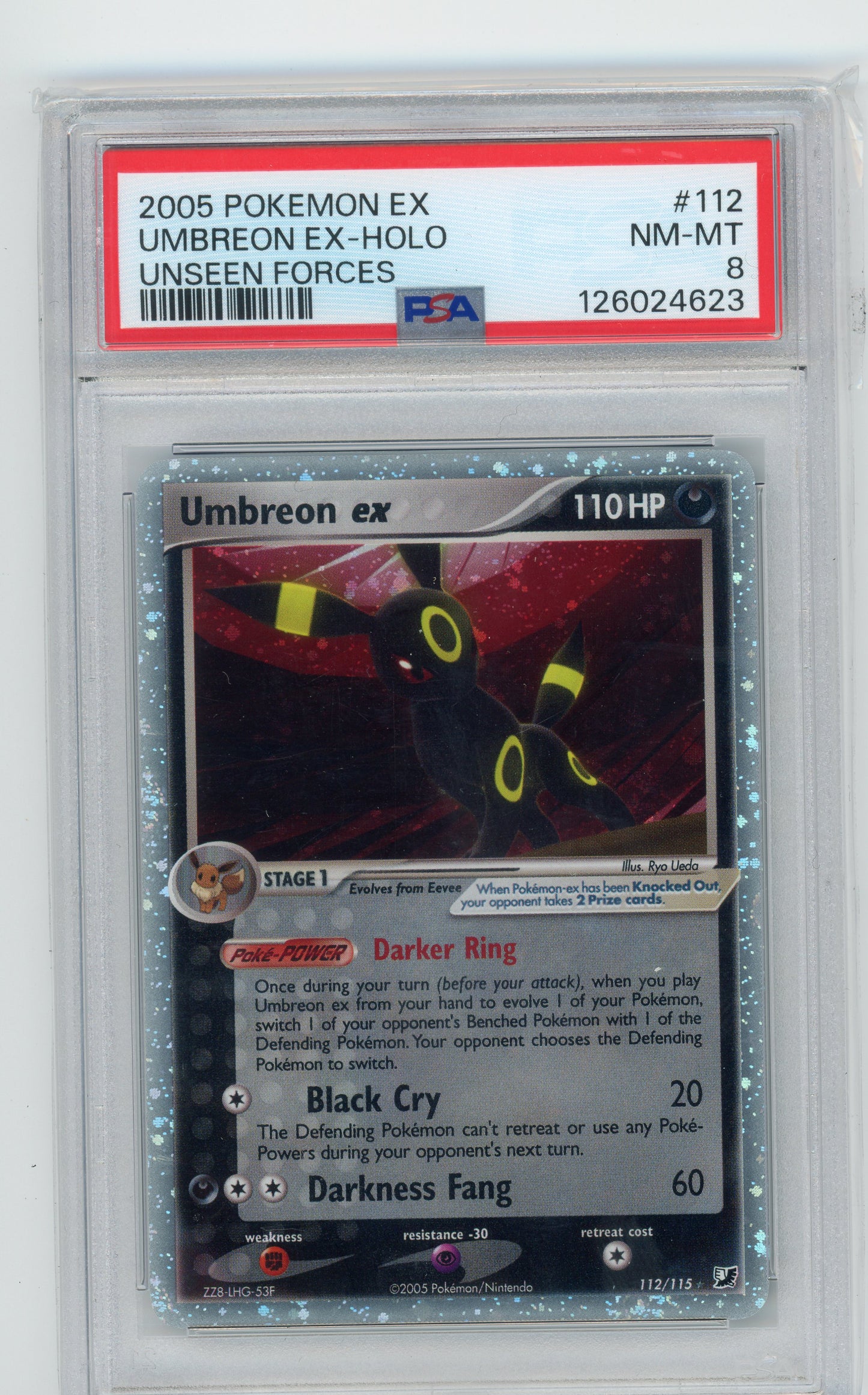 Umbreon ex - #112 PSA 8 - Pokémon EX Series: EX Unseen Forces
