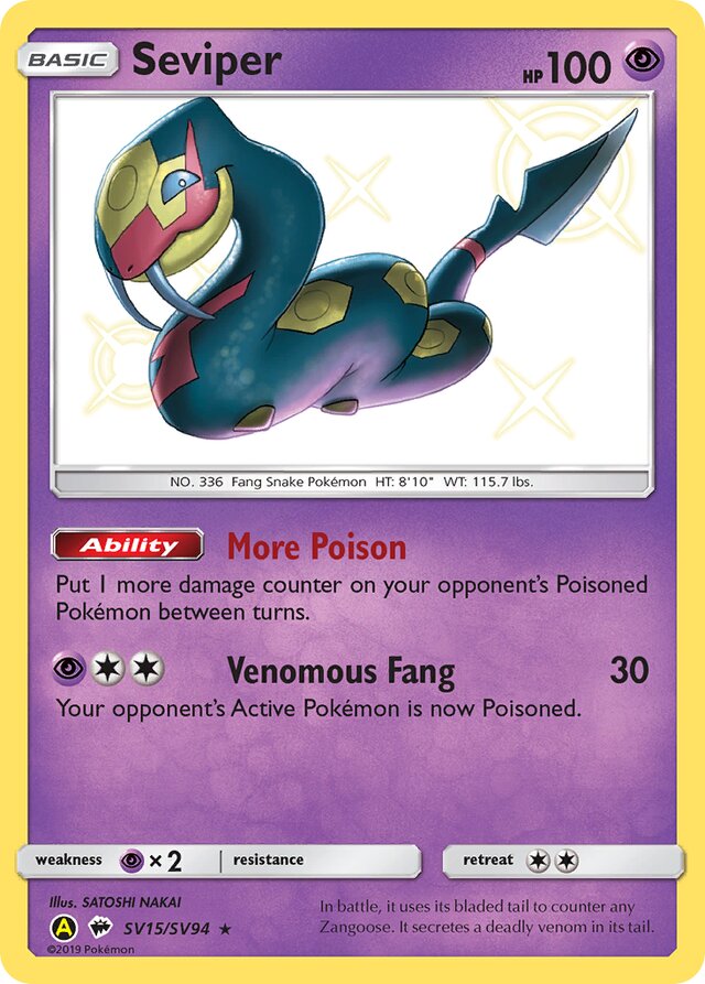 Seviper - #SV15/SV94 - Pokémon Sun & Moon - Hidden Fates