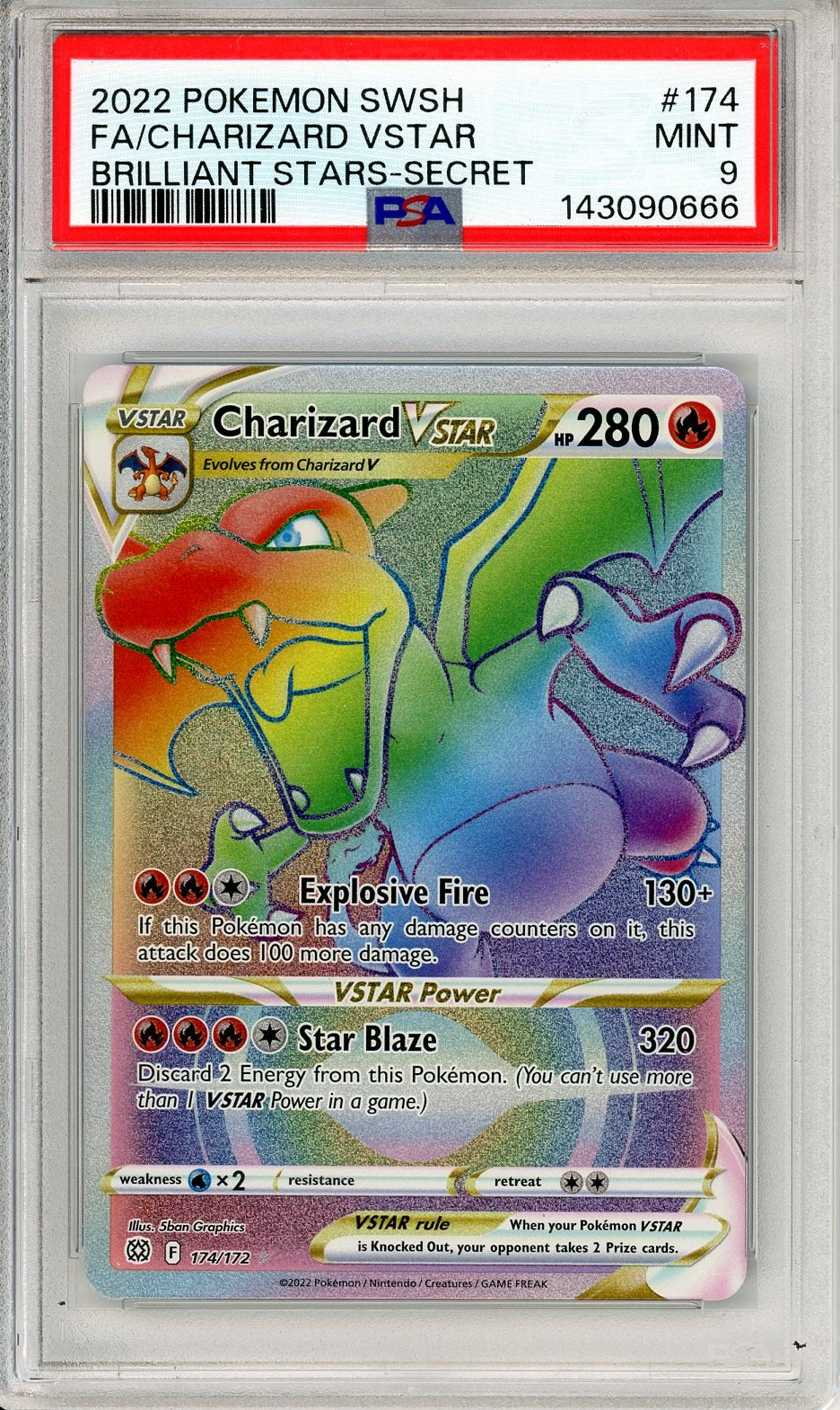 PSA 10 Charizard VSTAR 174/172 - Brilliant Stars