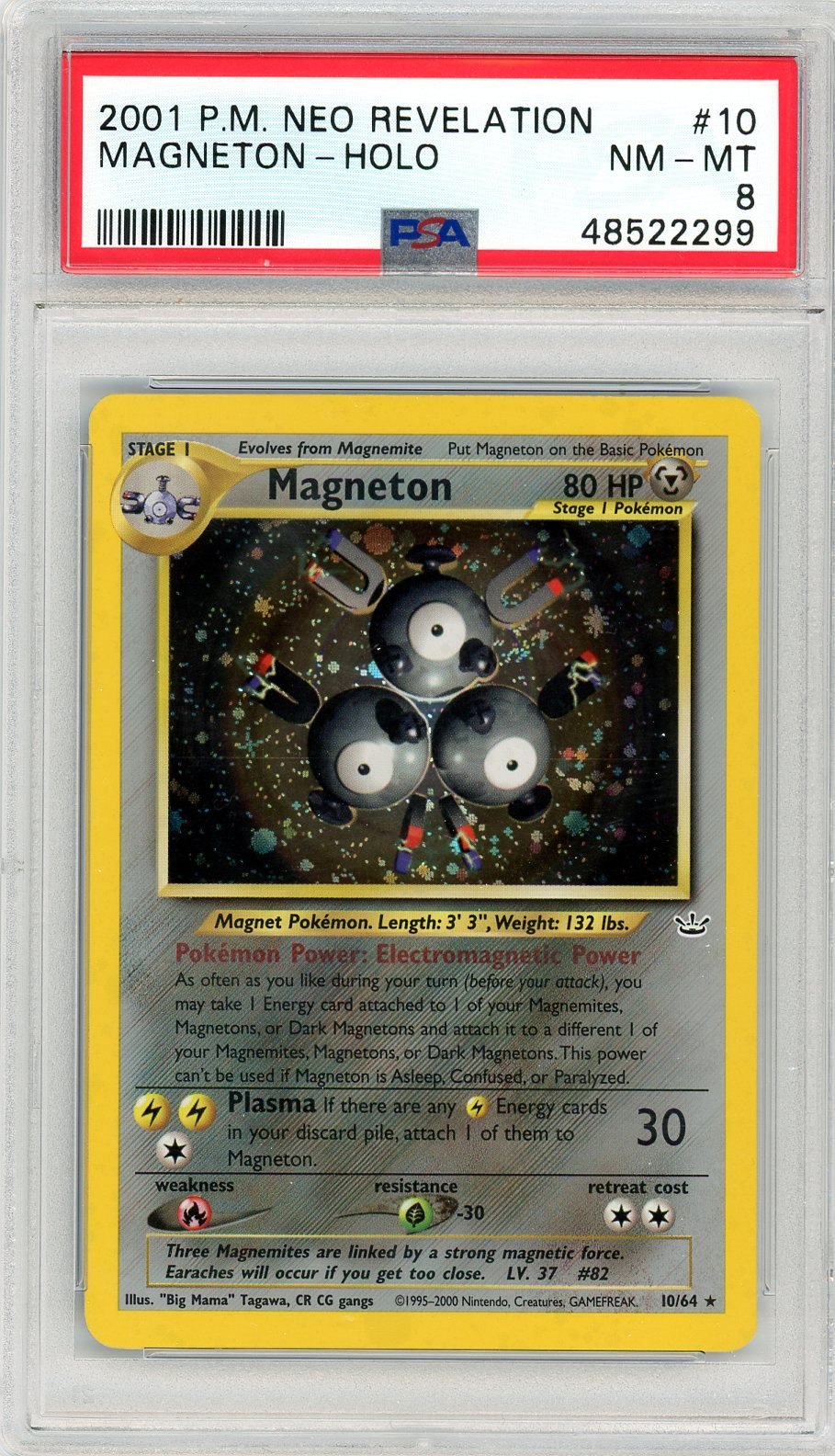 PSA 8 Magneton 10/64 - Neo Revelation