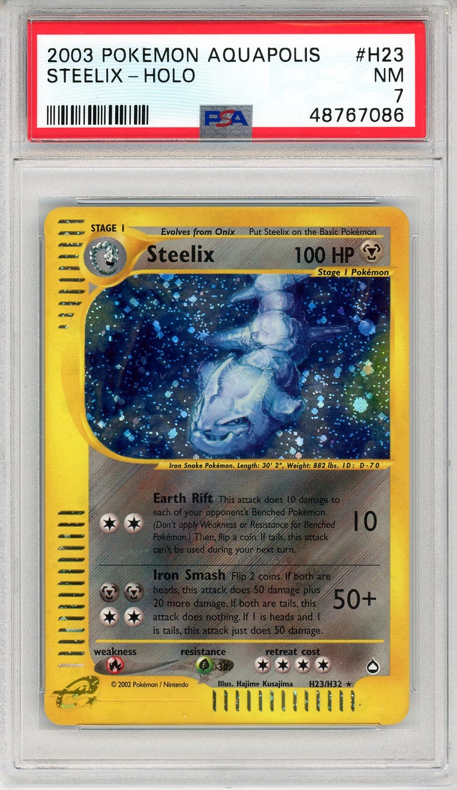 PSA 7 Steelix H23/H32 - Aquapolis