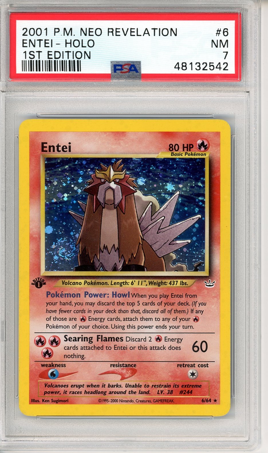 PSA 7 Entei 6/64 - Neo Revelation