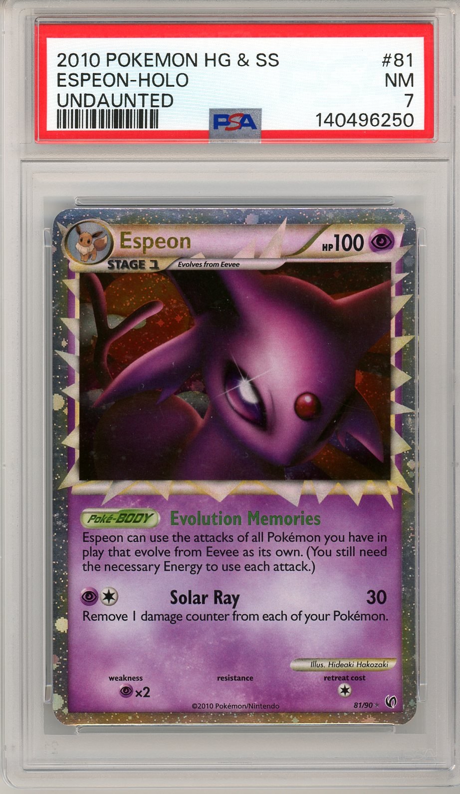 PSA 7 Espeon 81/90 - HS—Undaunted