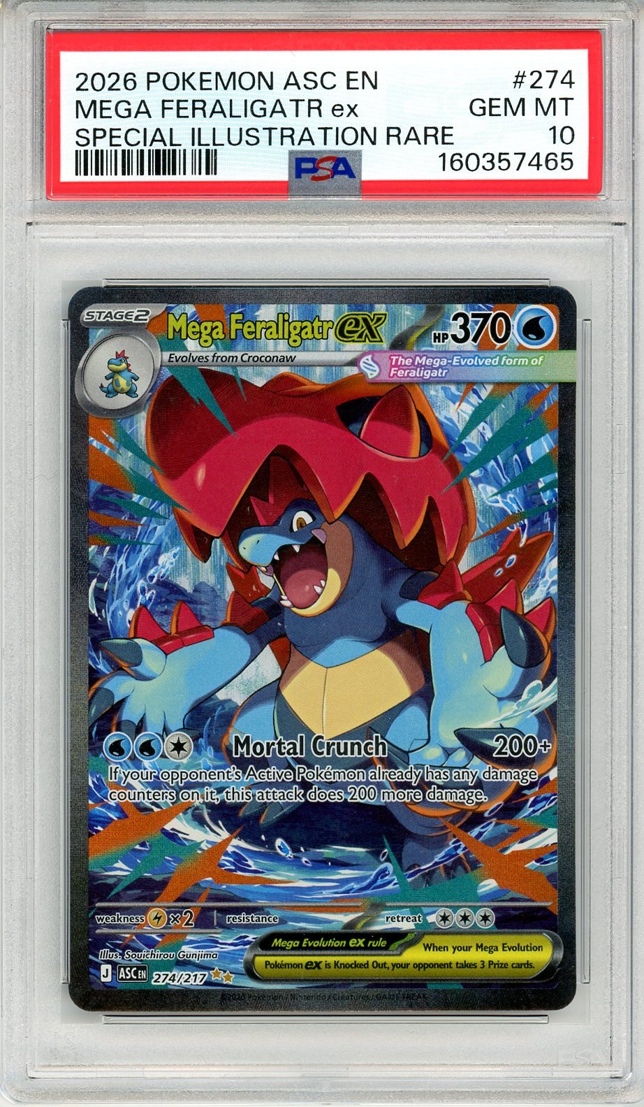 PSA 10 Mega Feraligatr ex 274/217 - Ascended Heroes