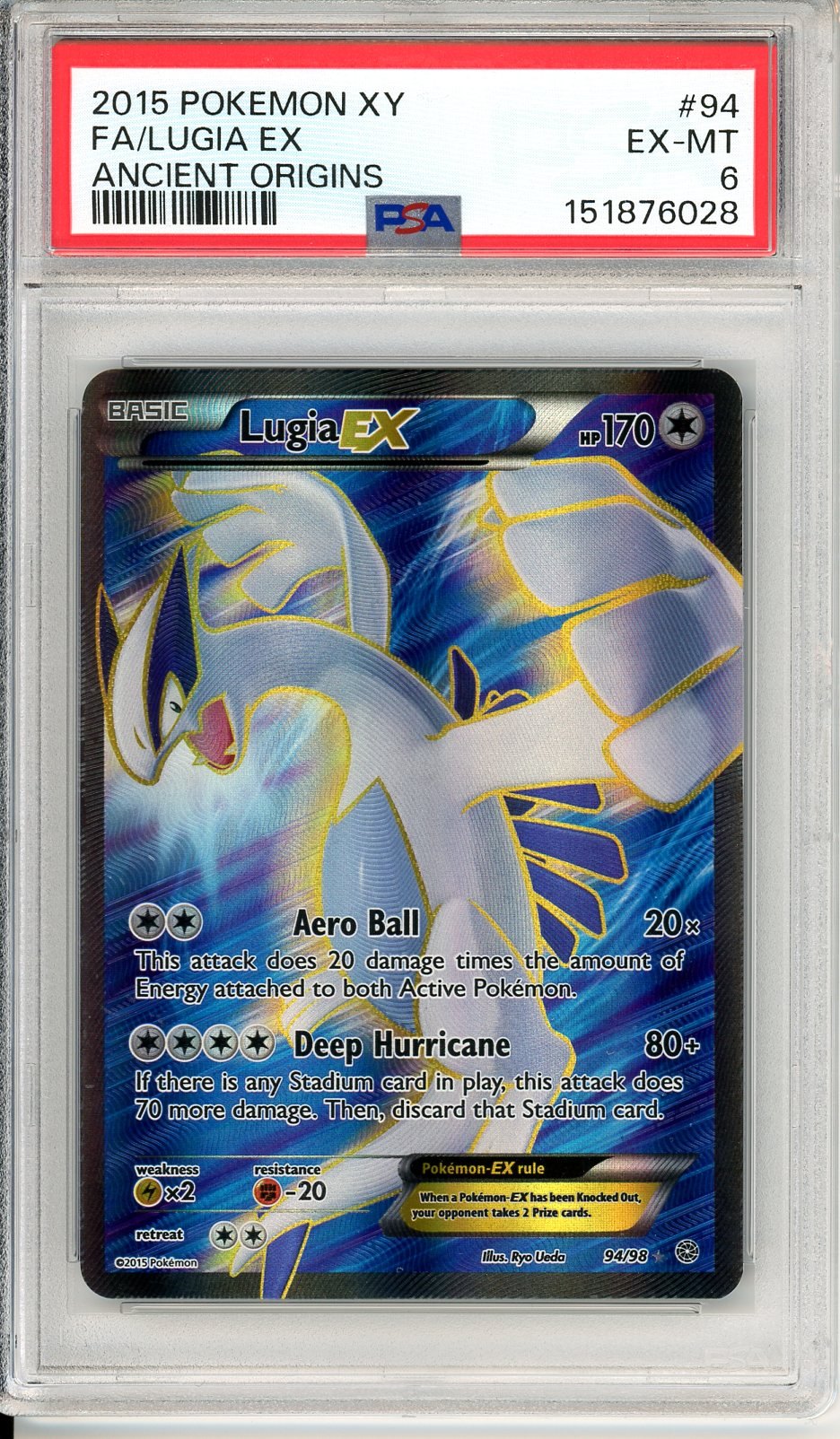 PSA 6 Lugia-EX 94/98 - Ancient Origins