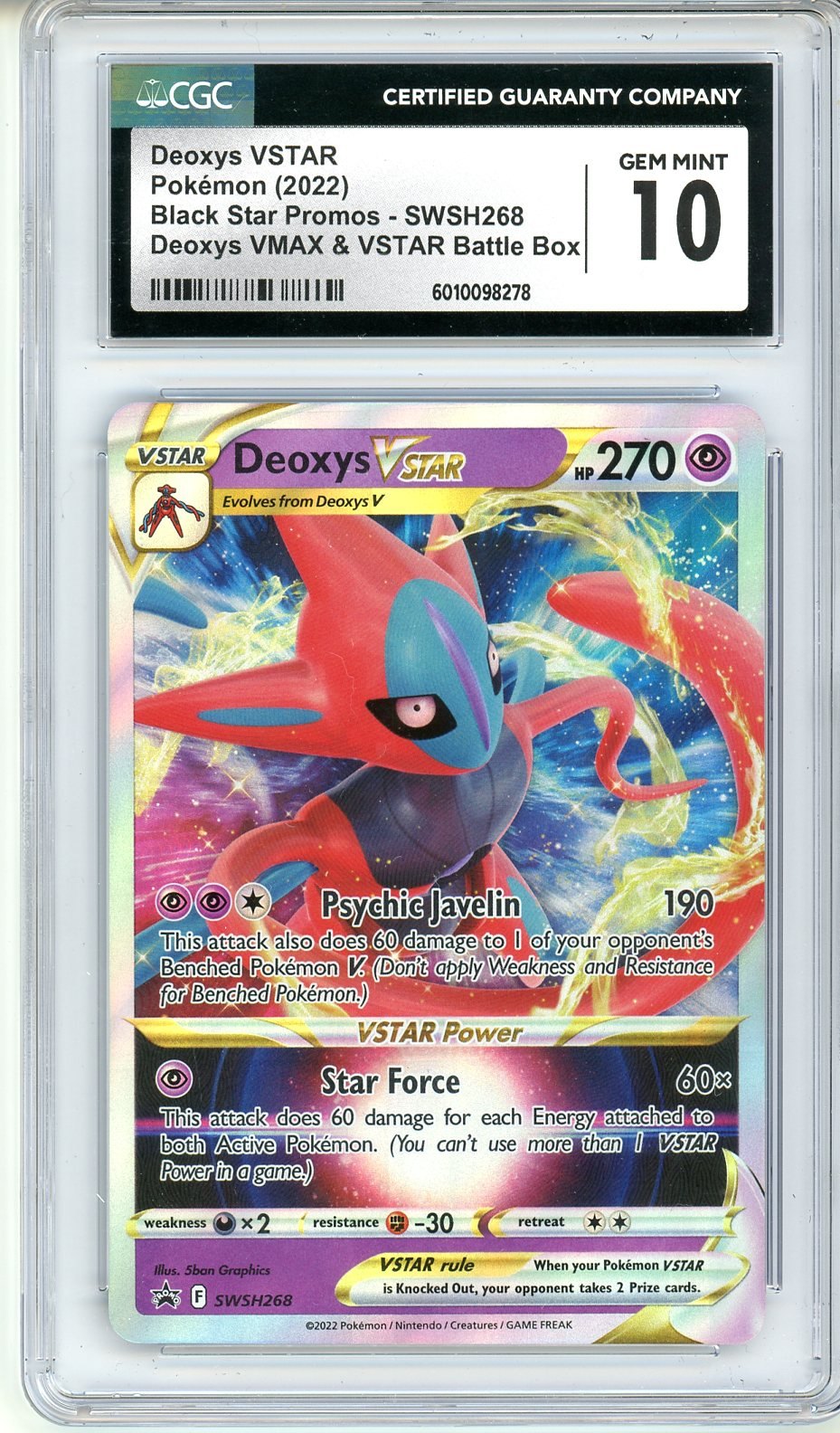 CGC 10 Deoxys VSTAR SWSH268 - SWSH Black Star Promos