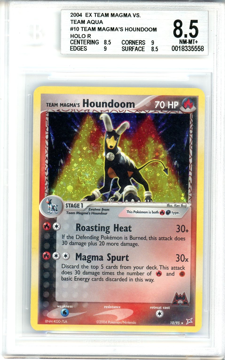 BGS 8.5 Team Magma's Houndoom 10/95 - Team Magma vs Team Aqua