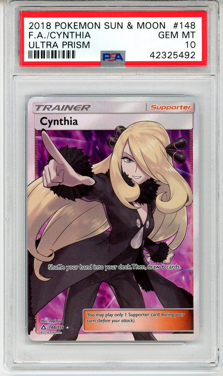 PSA 10 Cynthia 148/156 - Ultra Prism