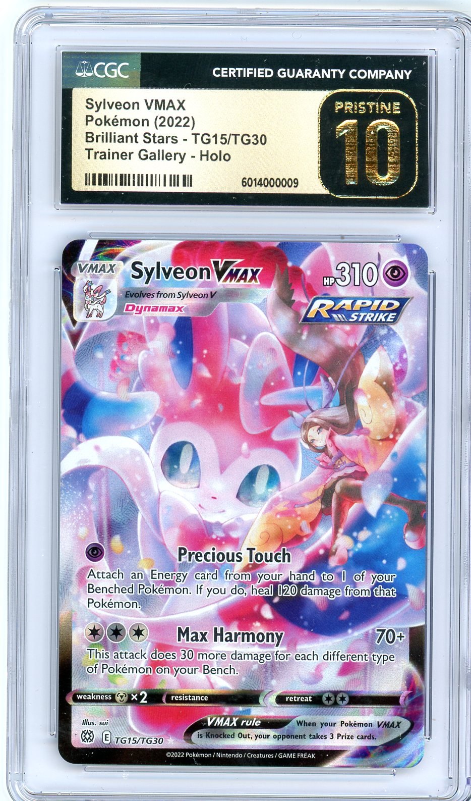 CGC 10 Sylveon VMAX TG15/TG30 - Brilliant Stars Trainer Gallery