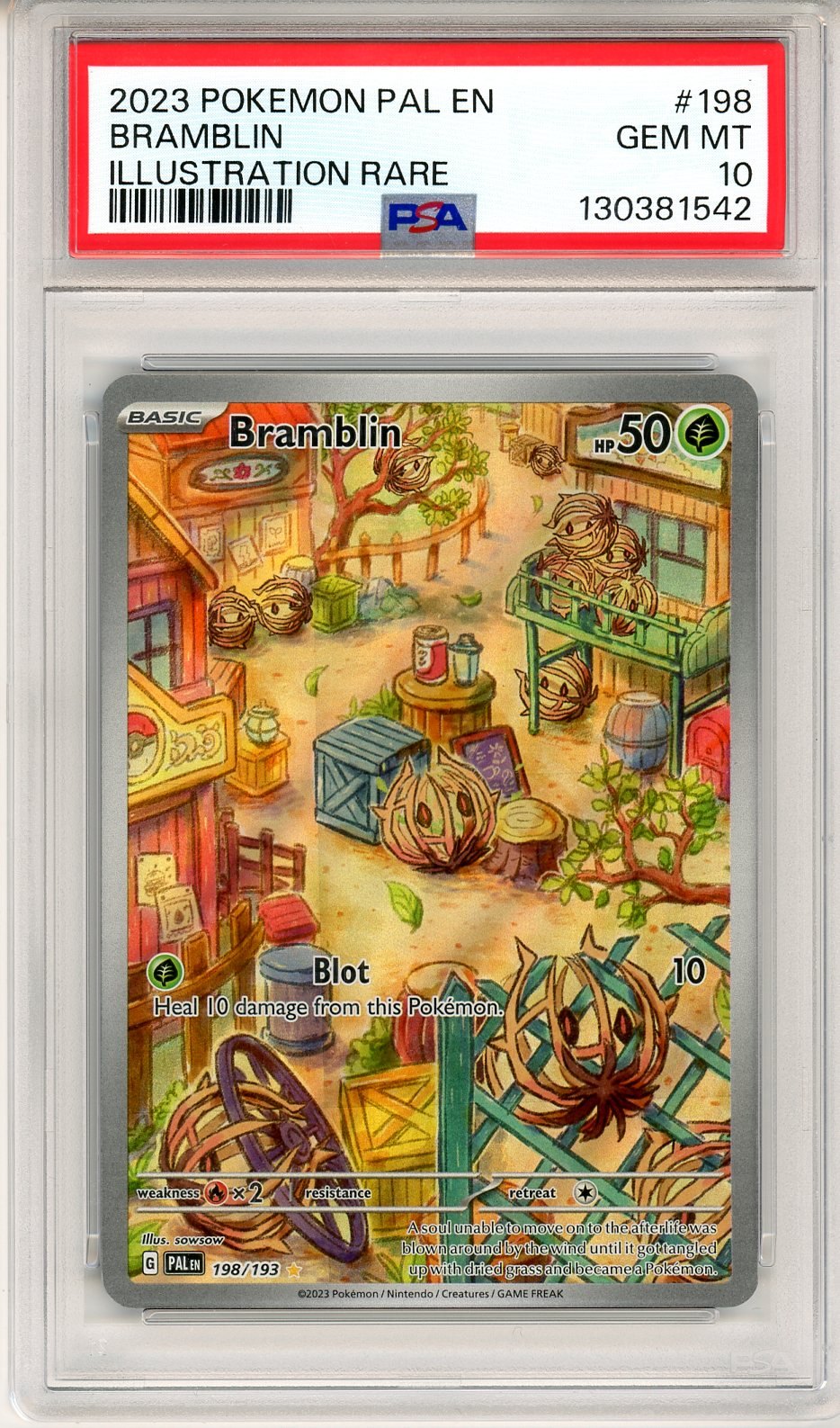 PSA 10 Bramblin 198/193 - Paldea Evolved