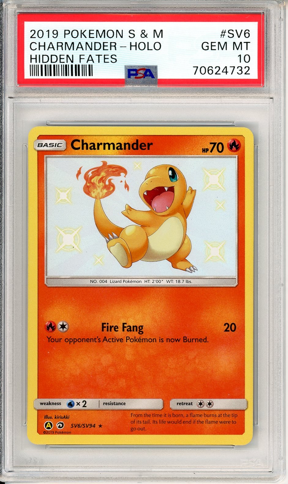 PSA 10 Charmander SV6/SV94 - Hidden Fates Shiny Vault