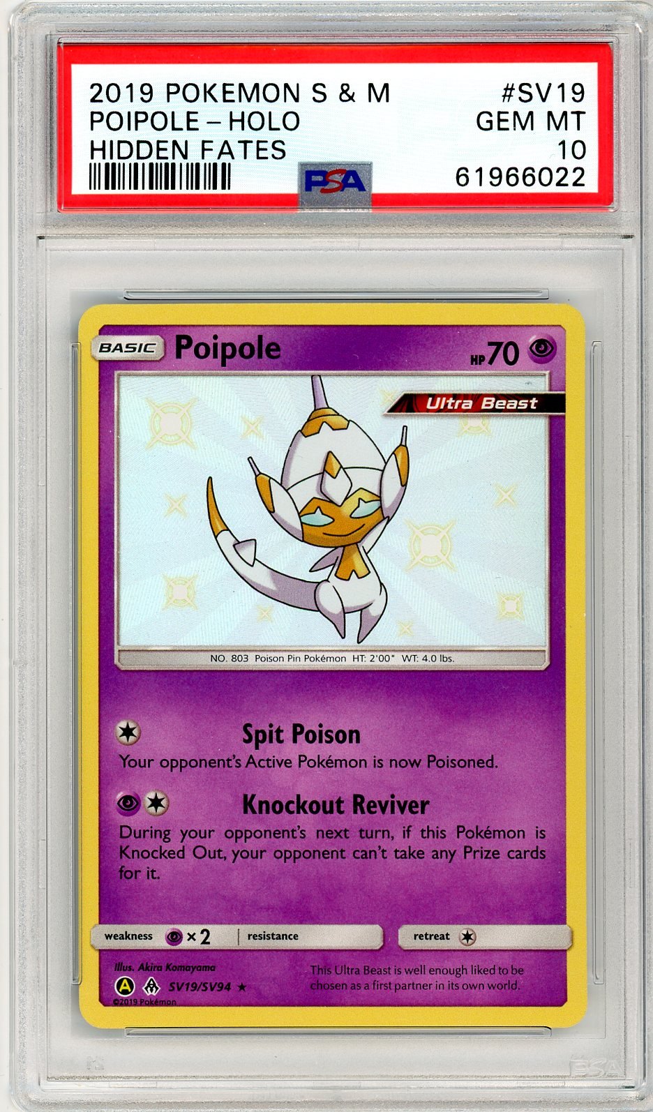 PSA 10 Poipole SV19/SV94 - Hidden Fates Shiny Vault