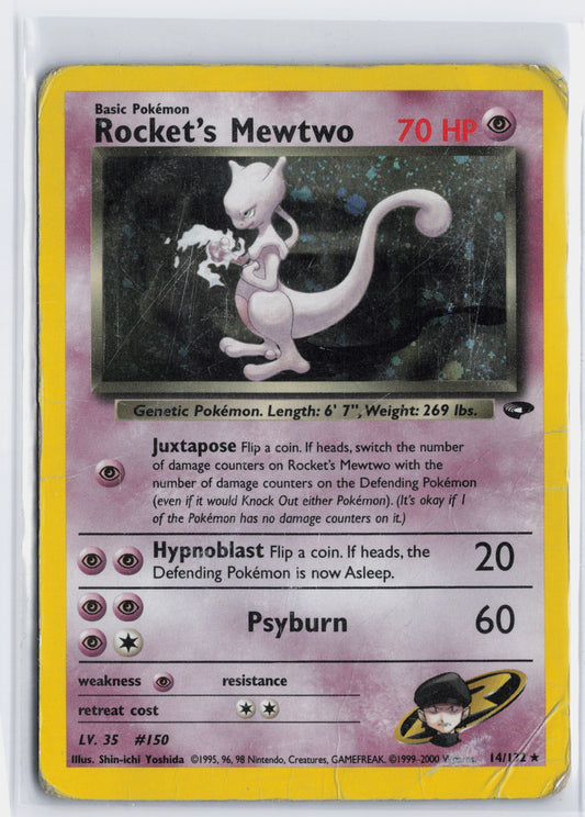Rocket's Mewtwo - #14/132 - Pokémon WOTC - Gym Challenge