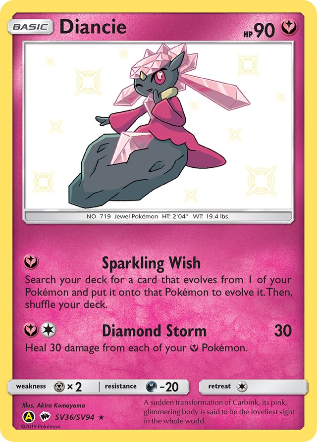 Diancie - #SV36/SV94 - Pokémon Sun & Moon - Hidden Fates