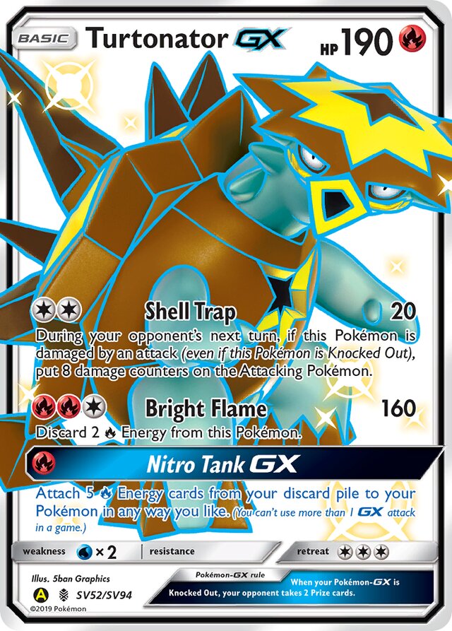 Turtonator GX - #SV52/SV94 - Pokémon Sun & Moon - Hidden Fates