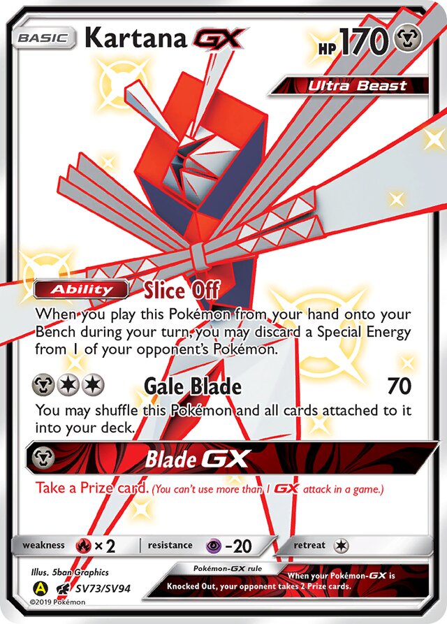Kartana GX - #SV73/SV94 - Pokémon Sun & Moon - Hidden Fates