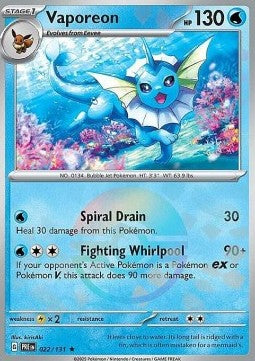 Vaporeon Pokeball - #22/131 - Pokémon Scarlet & Violet - Prismatic Evolution