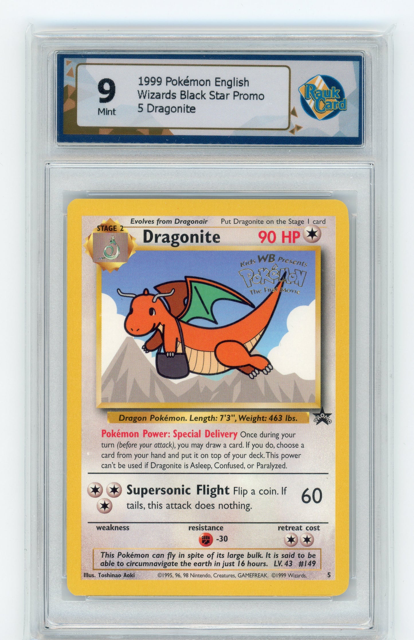 Dragonite - #5 RaukCard 9 - Pokémon Wizards: Black Star Promo