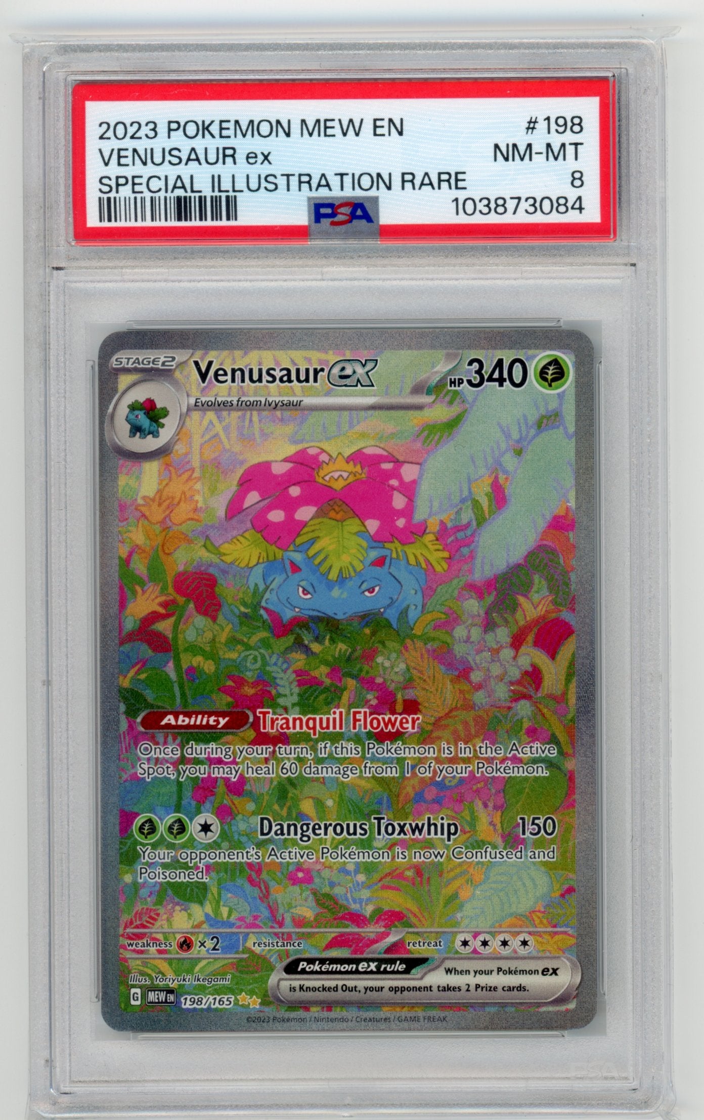 Venusaur ex - #198/165 PSA 8 - Pokémon Scarlet & Violet - 151