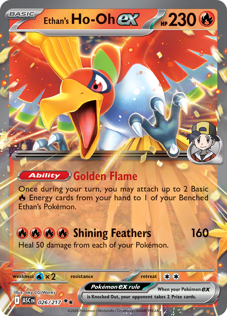 Ethan's Ho-Oh ex - #026/217 - Pokémon Mega Evolution - Ascended Heroes