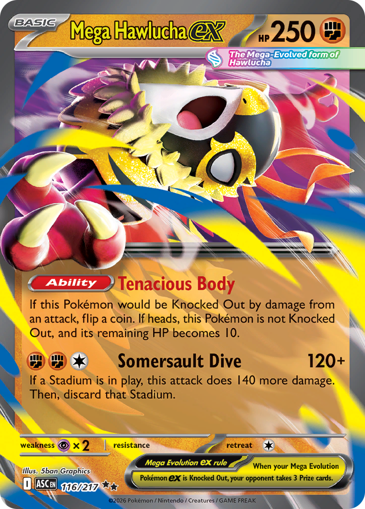 Mega Hawlucha ex - #116/217 - Pokémon Mega Evolution - Ascended Heroes