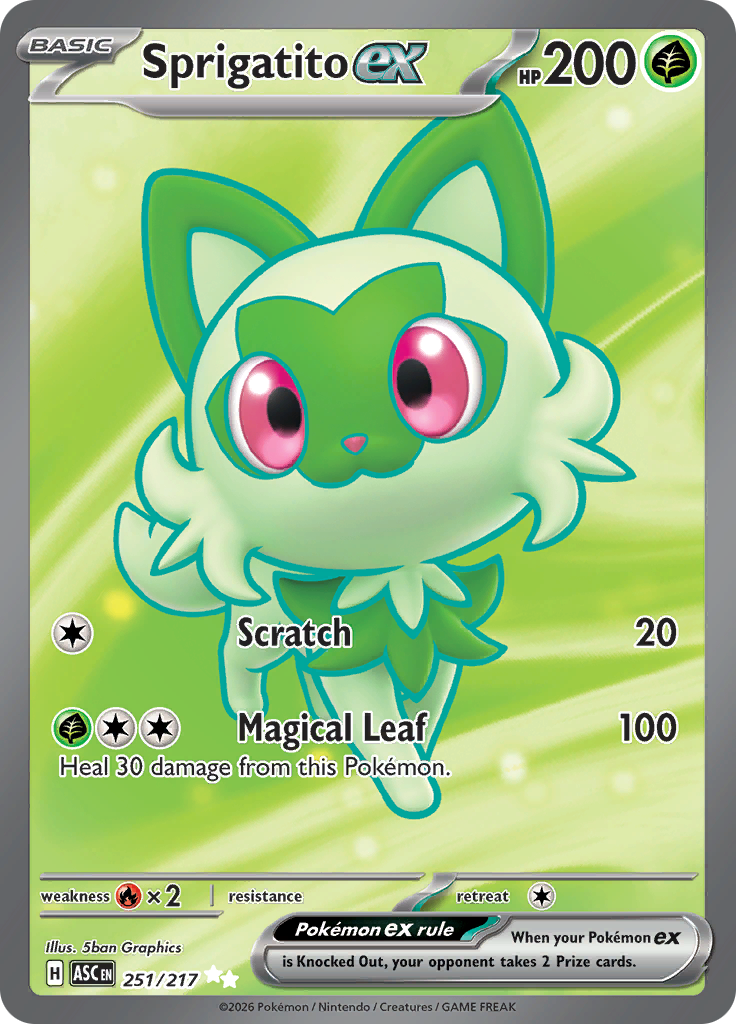 Sprigatito ex - #251/217 - Pokémon Mega Evolution - Ascended Heroes