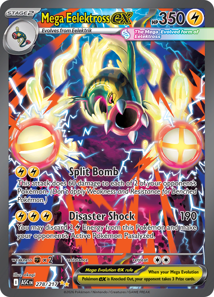 Mega Eelektross ex - #278/217 - Pokémon Mega Evolution - Ascended Heroes