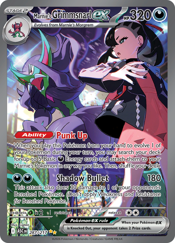 Marnie's Grimmsnarl ex - #287/217 - Pokémon Mega Evolution - Ascended Heroes