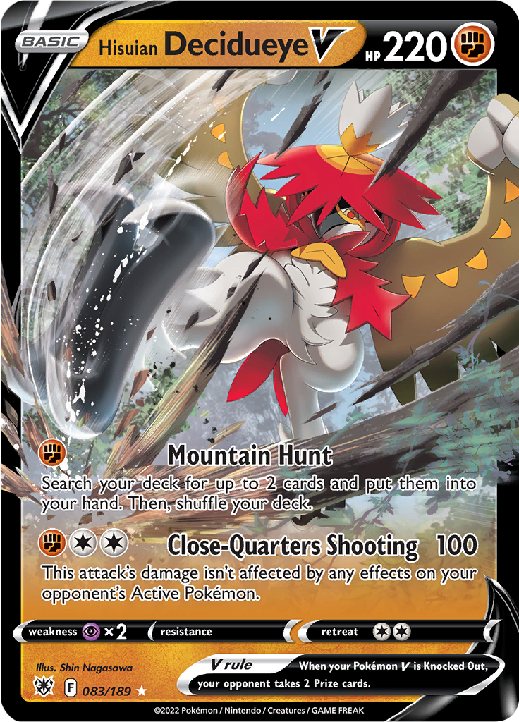 Hisuian Decidueye V - #83/189 - Pokémon Sword & Shield - Astral Radiance