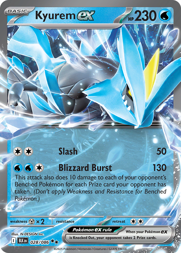Kyurem ex - #028/086 - Pokémon Scarlet & Violet - Black Bolt