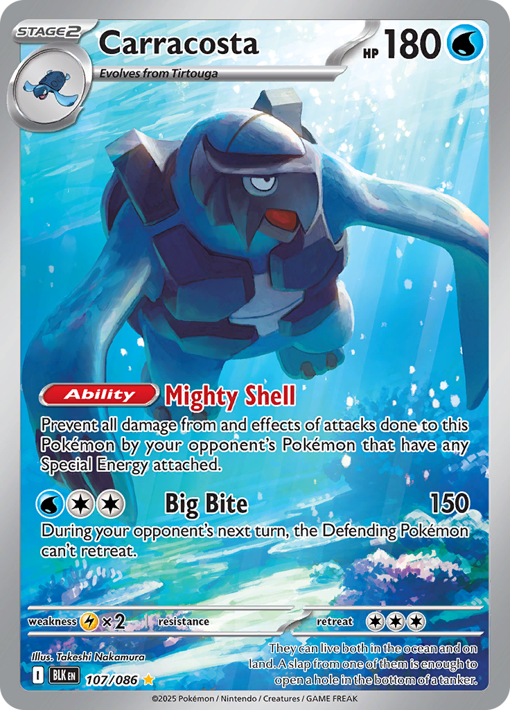 Carracosta - #107/086 - Pokémon Scarlet & Violet - Black Bolt