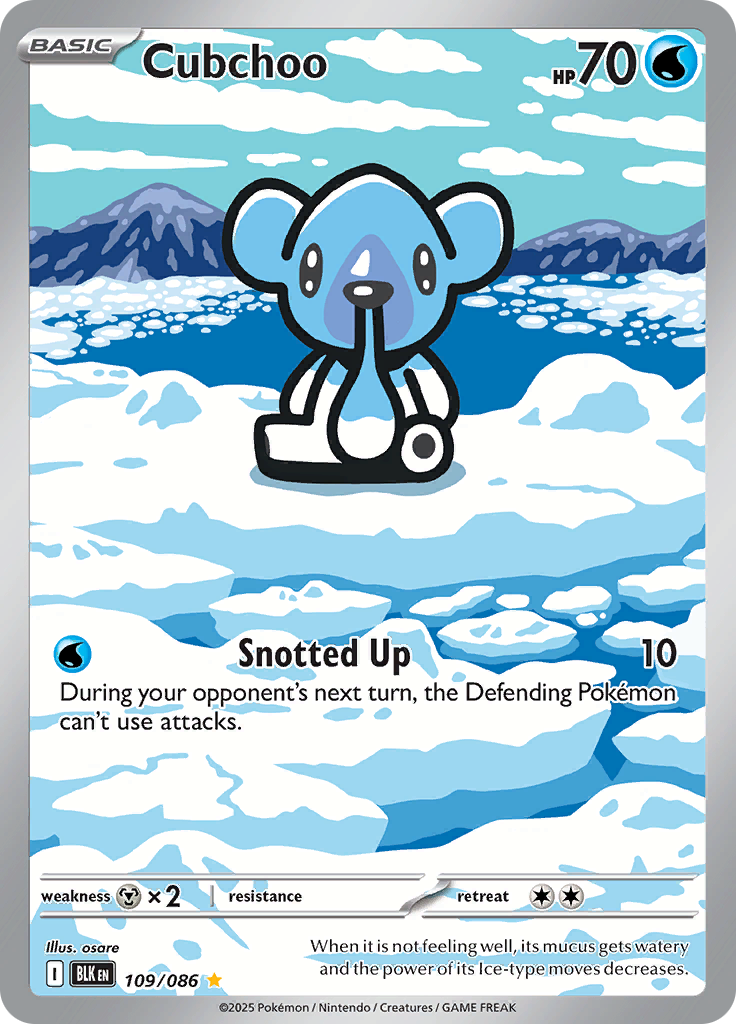 Cubchoo - #109/086 - Pokémon Scarlet & Violet - Black Bolt