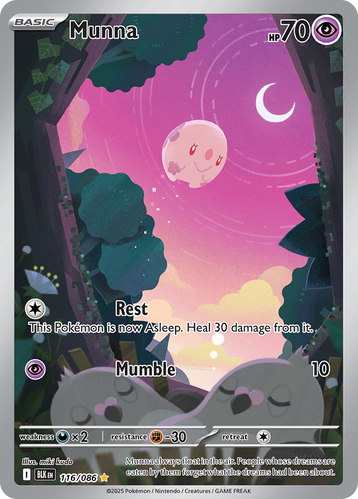 Munna - #116/086 - Pokémon Scarlet & Violet - Black Bolt
