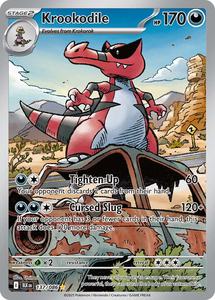 Krookodile - #137/086 - Pokémon Scarlet & Violet - Black Bolt