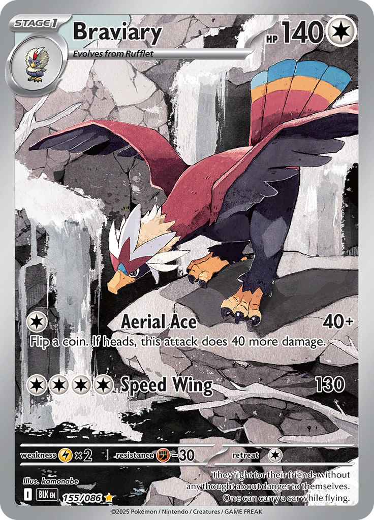 Braviary - #155/086 - Pokémon Scarlet & Violet - Black Bolt