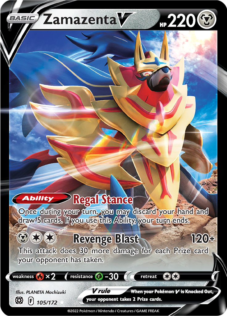 Zamazenta V - #105/172 - Pokémon Sword & Shield - Brilliant Stars