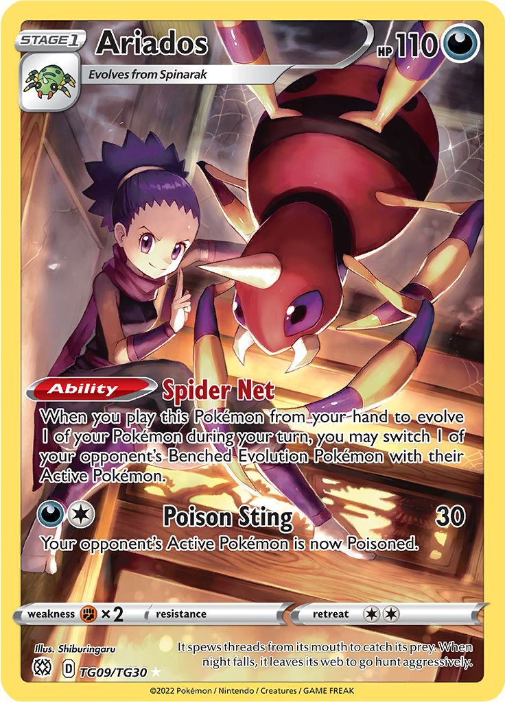 Ariados - #TG9/TG30 - Pokémon Sword & Shield - Brilliant Stars