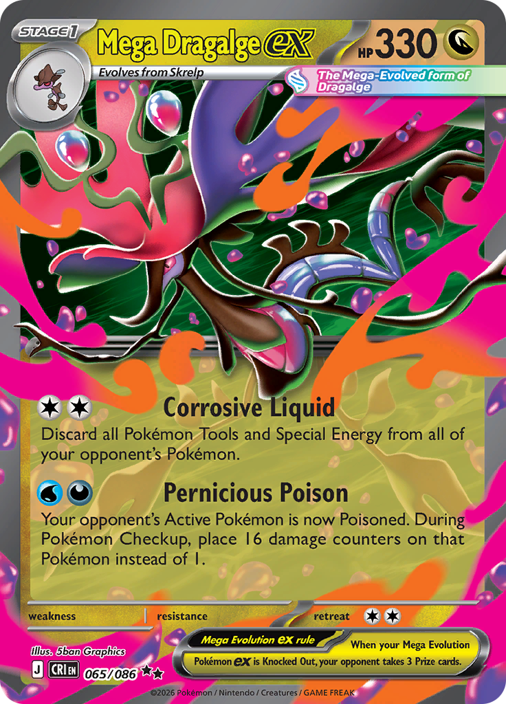 Mega Dragalge ex - #065/086 - Pokémon Mega Evolution - Chaos Rising