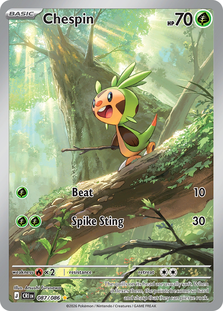 Chespin - #087/086 - Pokémon Mega Evolution - Chaos Rising
