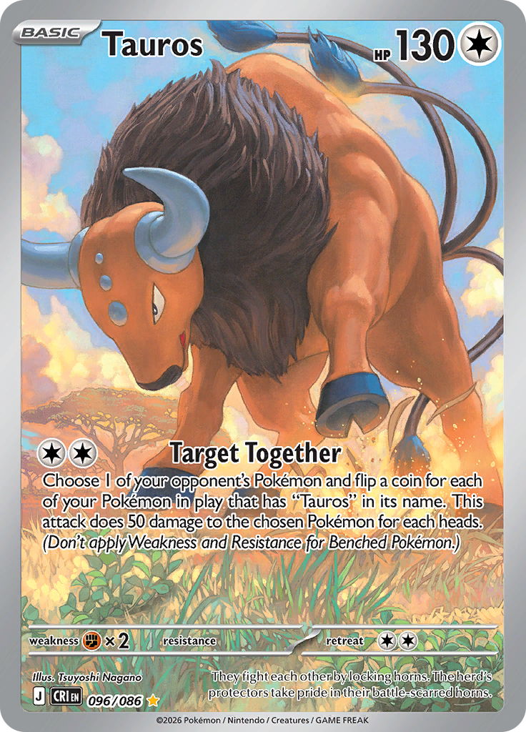 Tauros - #096/086 - Pokémon Mega Evolution - Chaos Rising