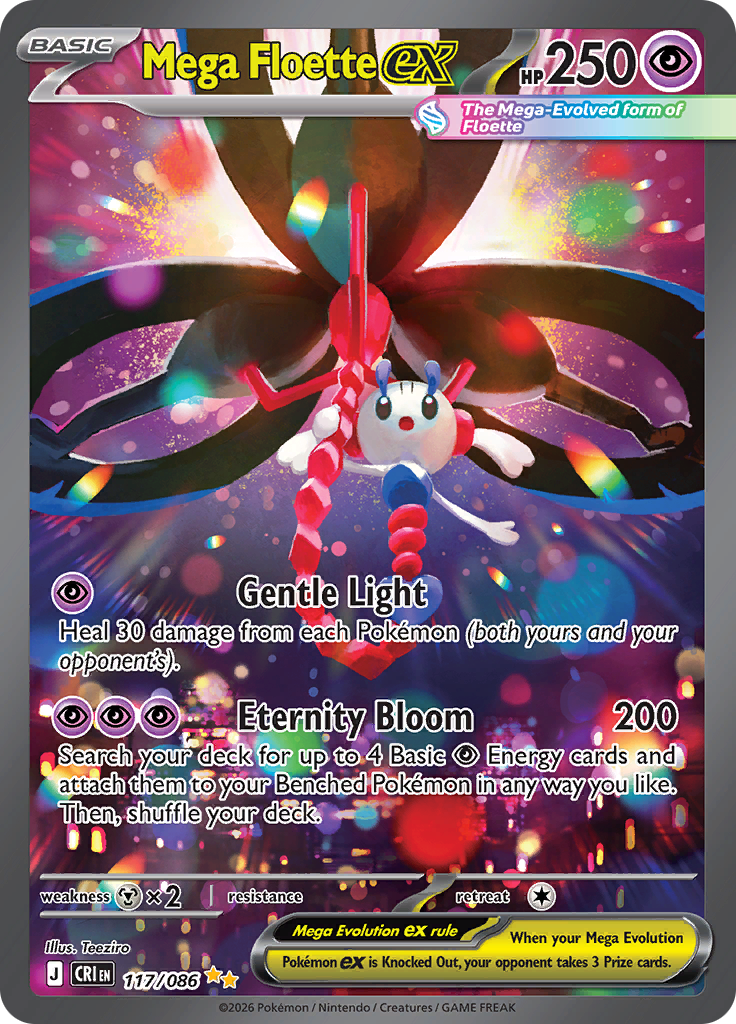 Mega Floette ex - #117/086 - Pokémon Mega Evolution - Chaos Rising