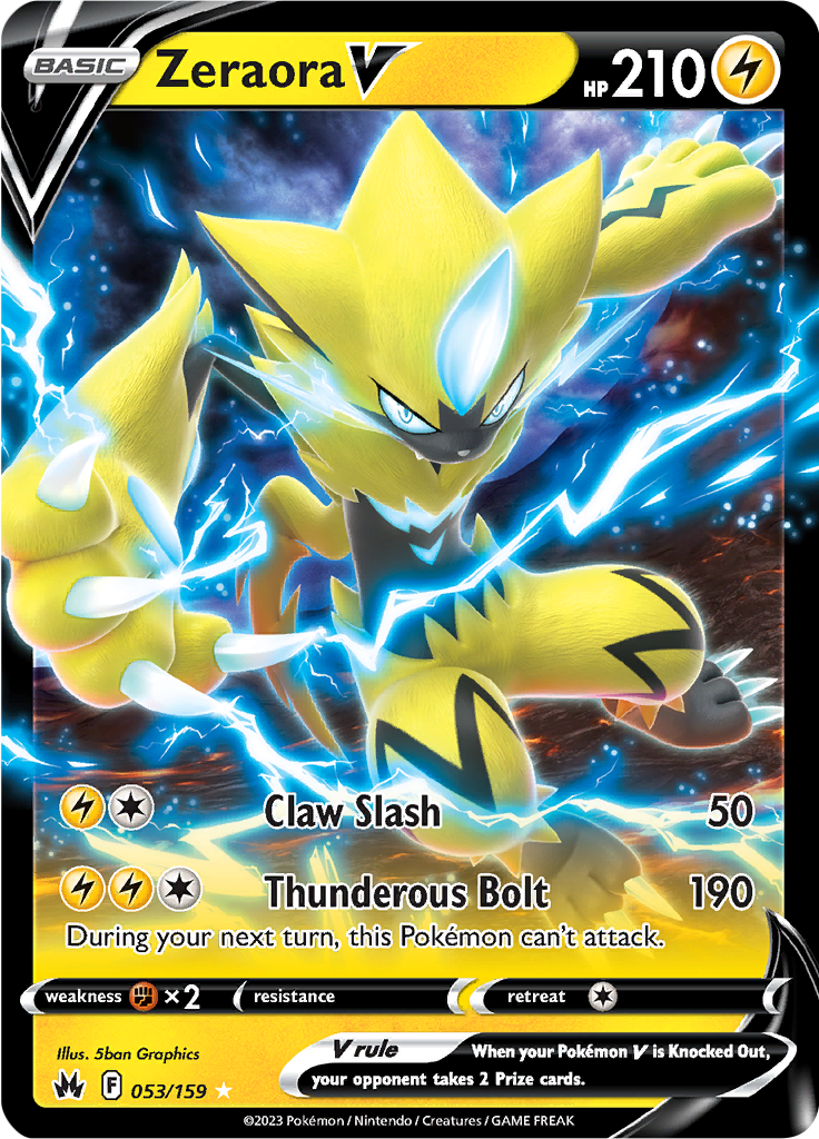 Zeraora V - #53/159 - Pokémon Sword & Shield - Crown Zenith