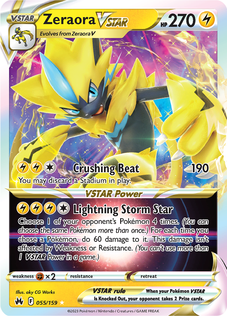 Zeraora VSTAR - #55/159 - Pokémon Sword & Shield - Crown Zenith