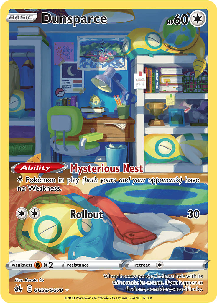 Dunsparce - #GG23/GG60 - Pokémon Sword & Shield - Crown Zenith