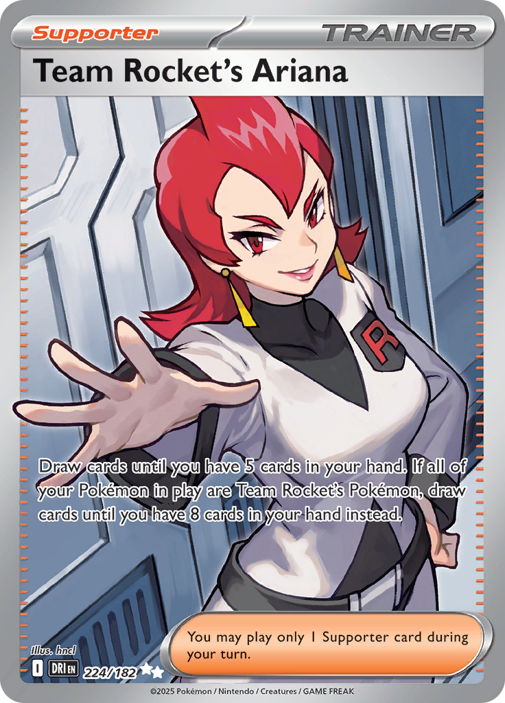 Team Rocket's Ariana - #224/182 - Pokémon Scarlet & Violet - Destined Rivals