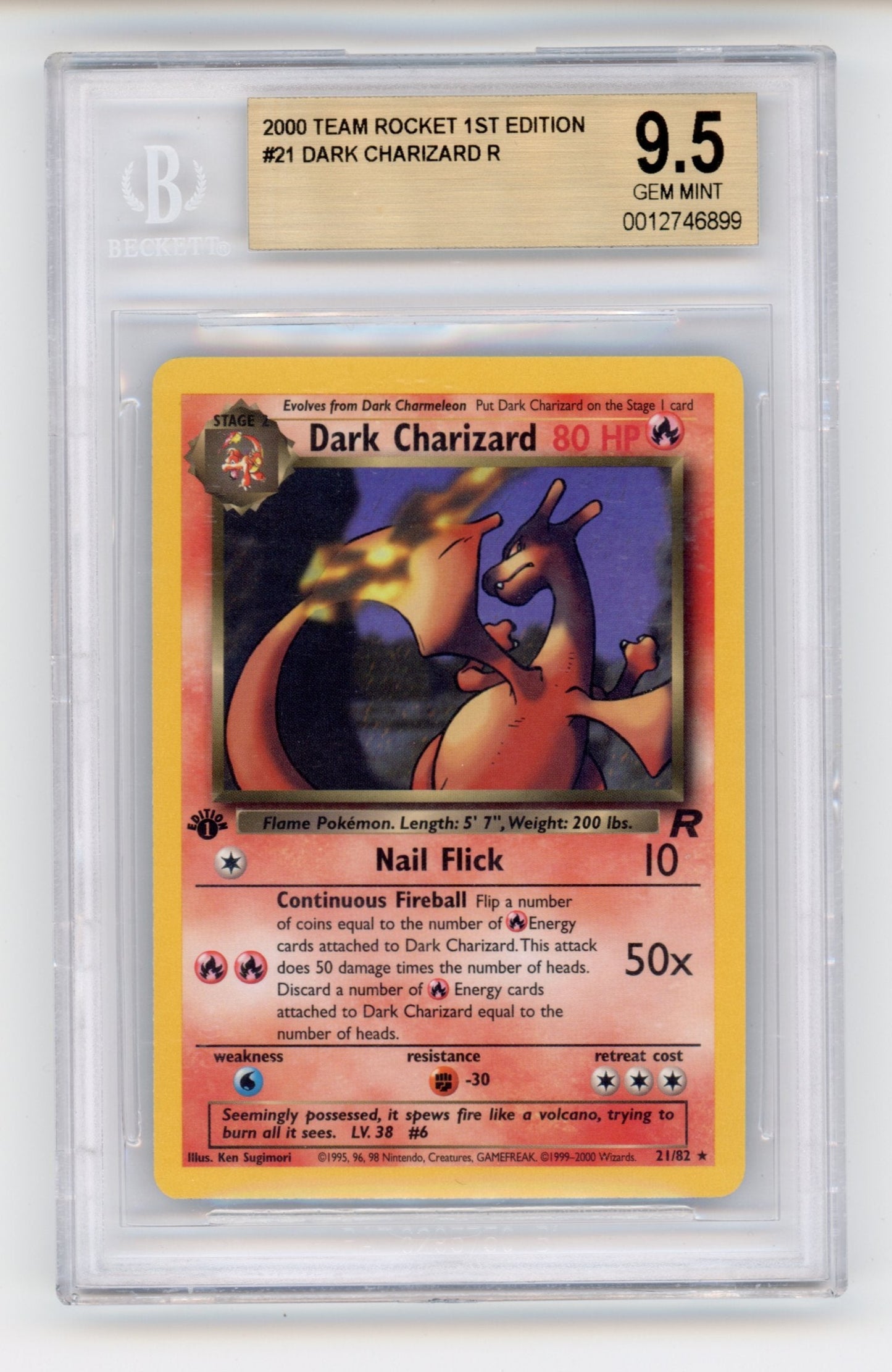 Dark Charizard - #21/82 BGS 9.5 - Pokémon WOTC: Team Rocket