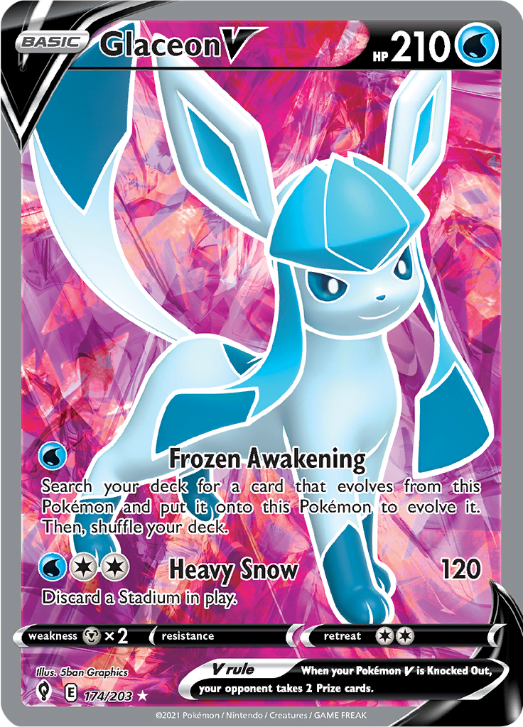 Glaceon V - #174/203 - Pokémon Sword & Shield - Evolving Skies