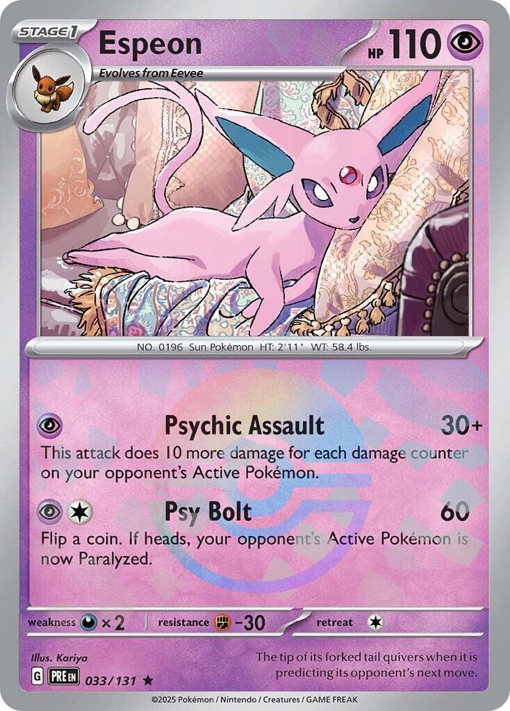 Espeon Pokeball - #33/131 - Pokémon Scarlet & Violet - Prismatic Evolution