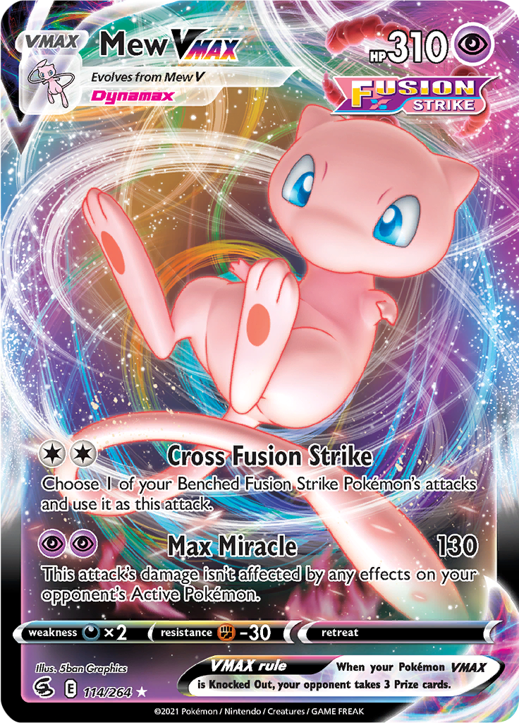 Mew VMAX - #114/264 - Pokémon Sword & Shield - Fusion Strike